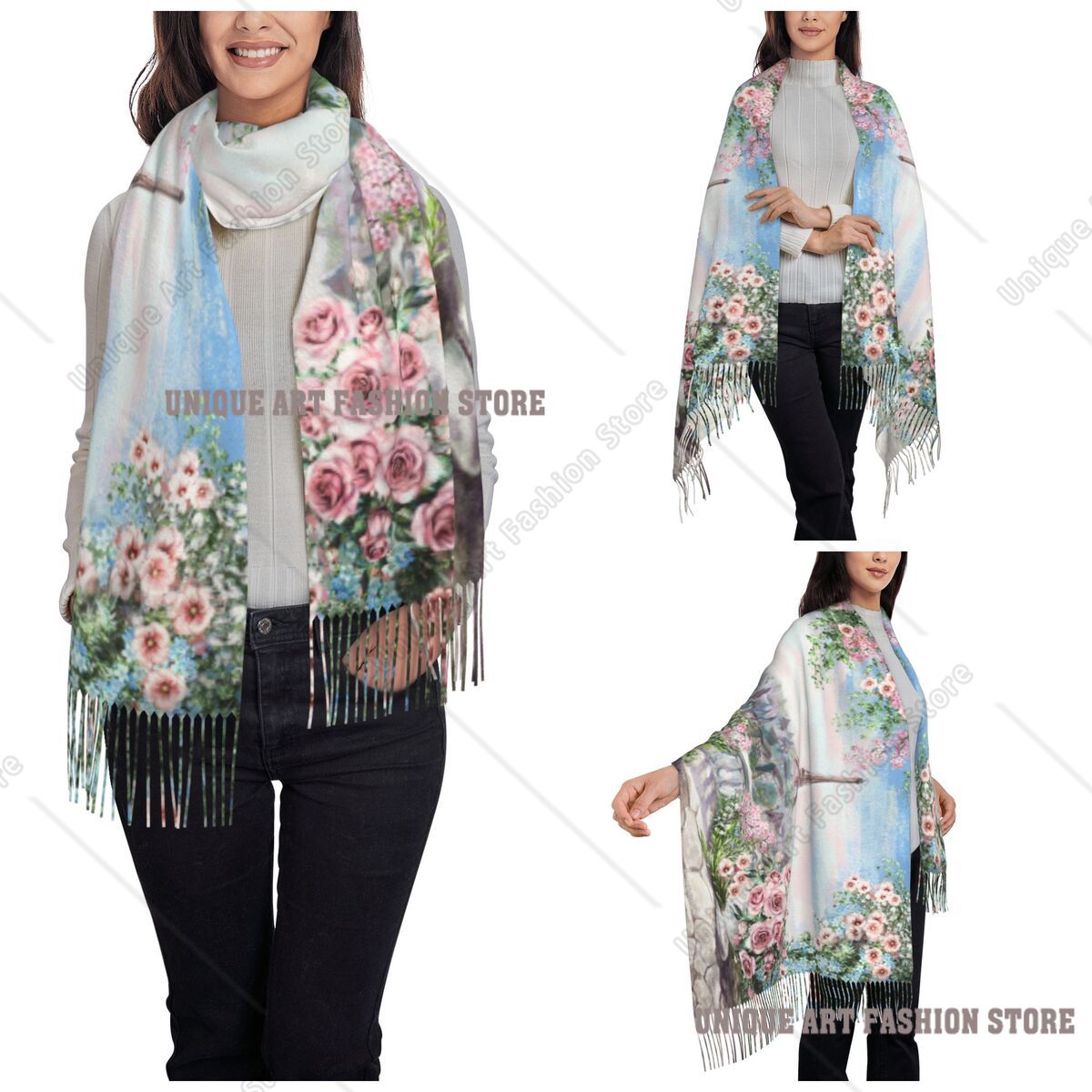 Obraz olejny Francja Paryż Wie – Pashmina Wrap Large recenzja i cena