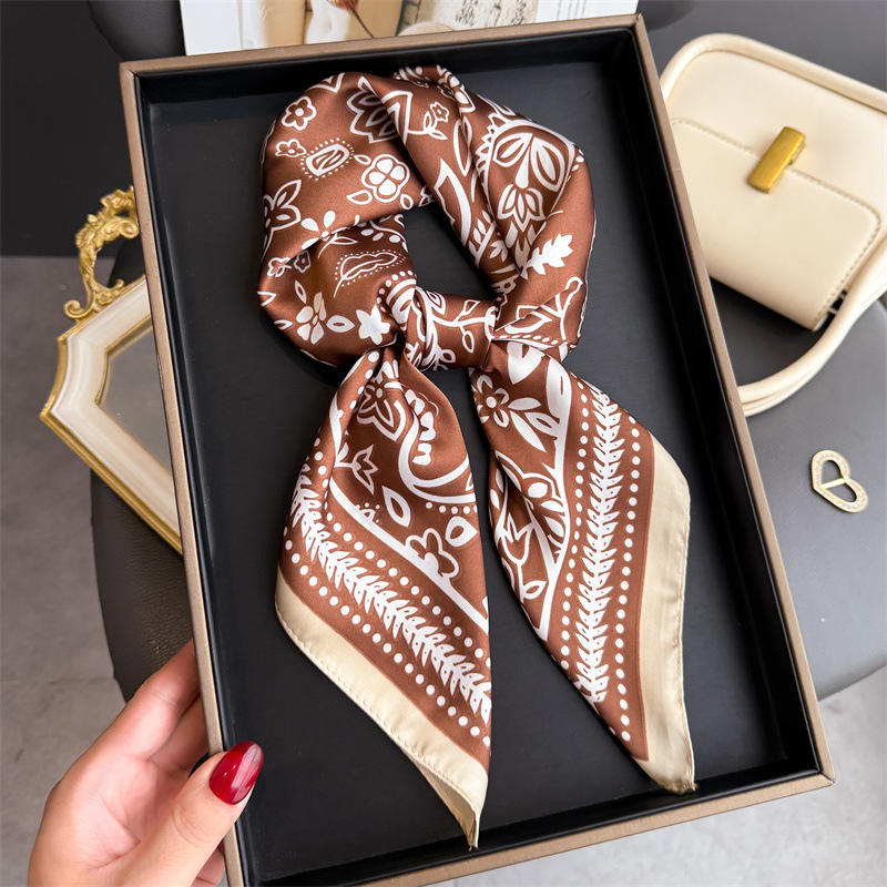 1 szt. apaszka jedwabna w wzór – Scarf Silk Square recenzja i cena
