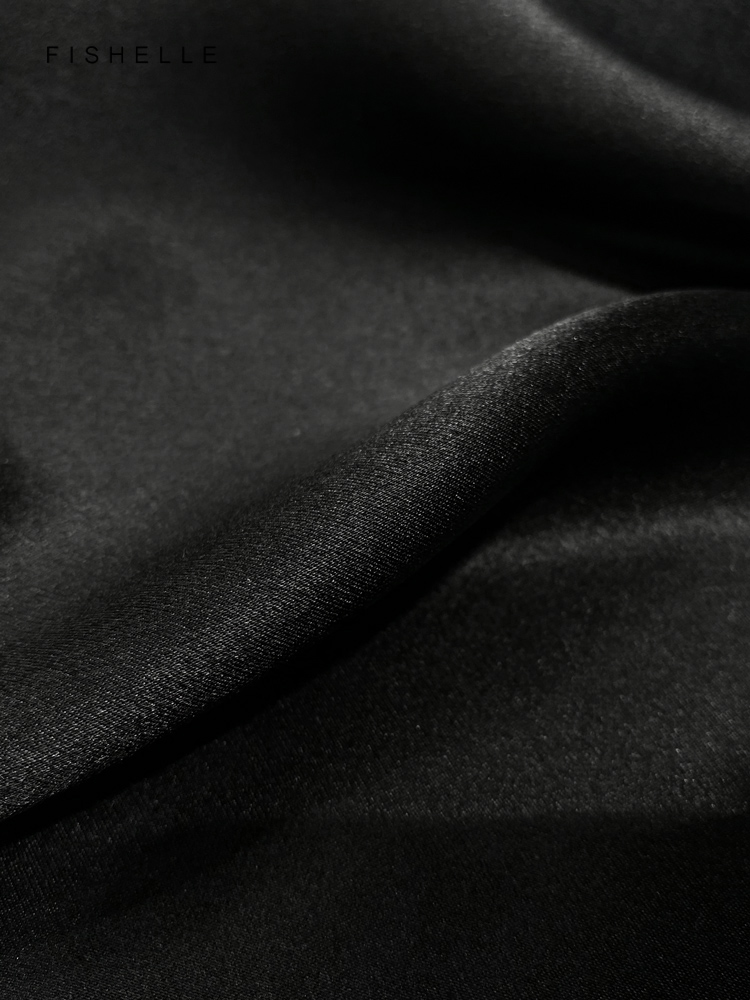 Jednolity kolor czarny czysty  – Scarf Silk Square recenzja i cena