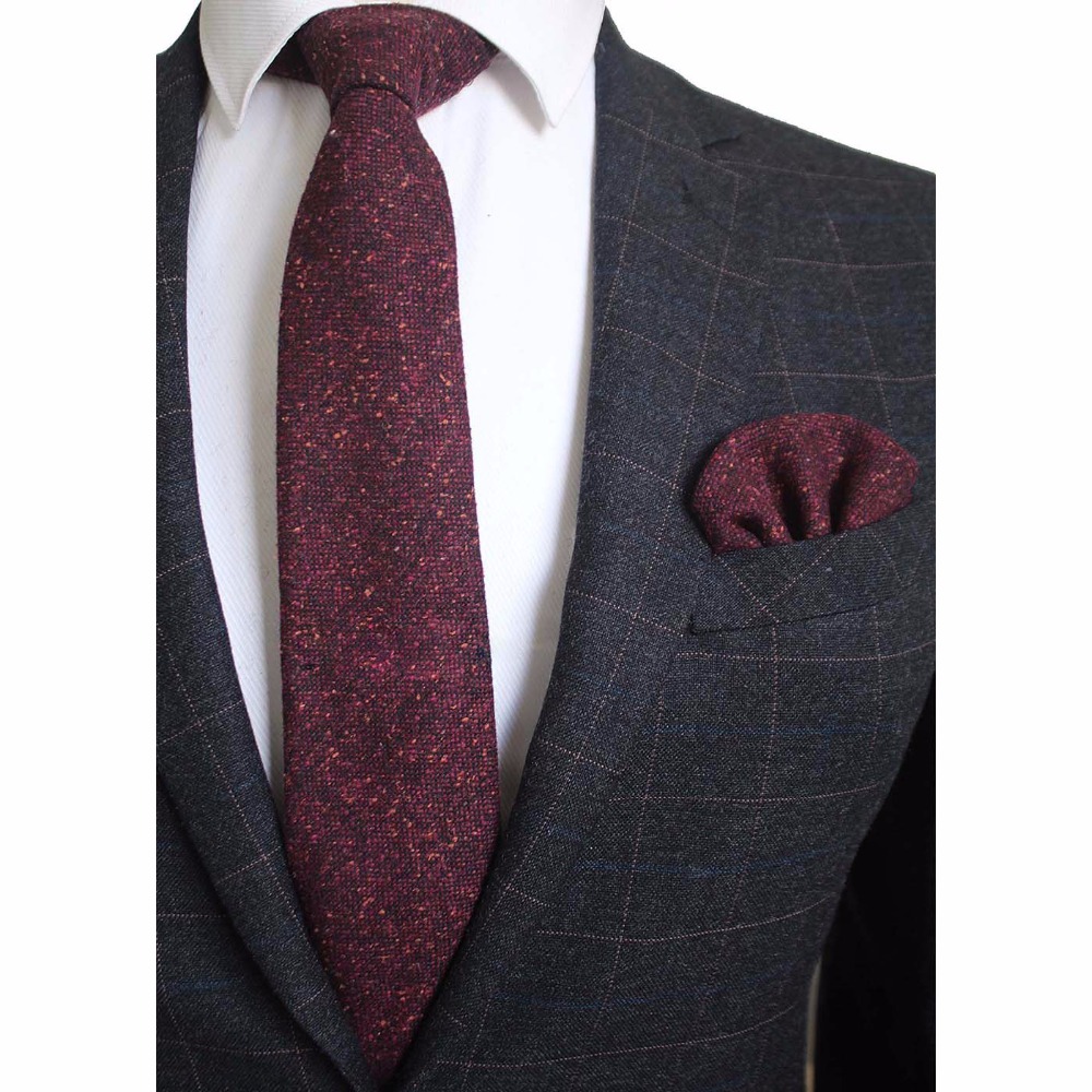 Ricnais 8cm Wełniany krawat w  – Handkerchief Cotton Men recenzja i cena
